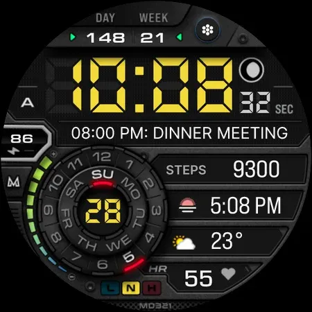 MD321 Digital Watch Face screenshot 11