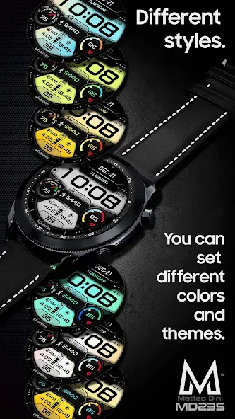 MD235 Digital watch face screenshot 4