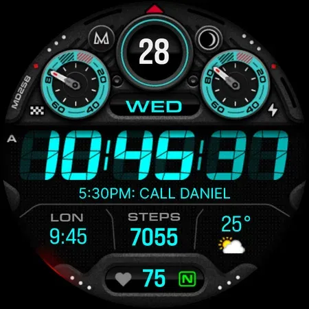 MD258 Digital watch face screenshot 28