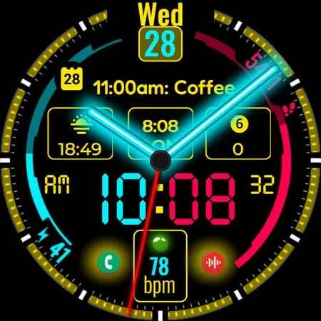 Hybrid Watch Face CUE140 screenshot 14