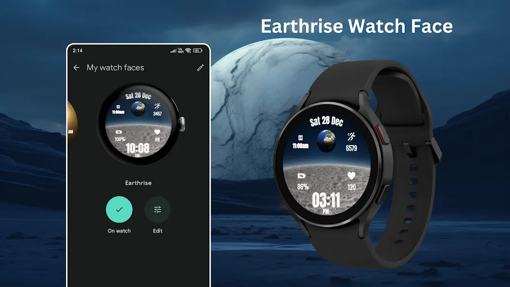 Earthrise Watch Face screenshot 4