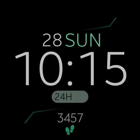 Digital Black v4 watch face screenshot 12