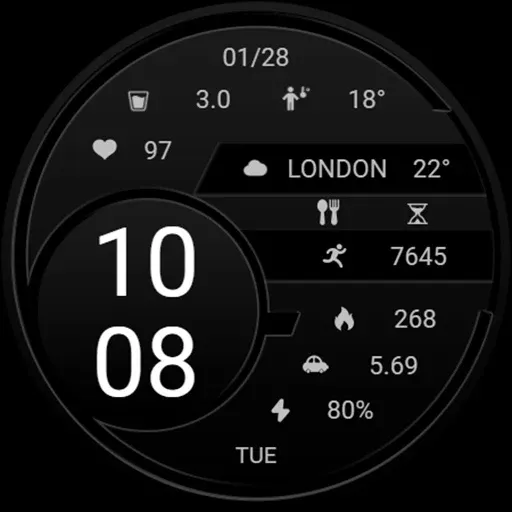 ZKin Watch Retro Elegant Black screenshot 7