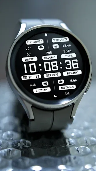 ZKin Watch Black White Message screenshot 5