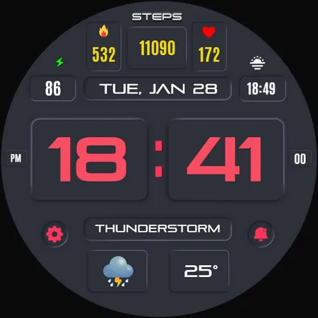 Suva Digital Watch Face screenshot 36