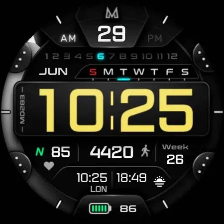 MD283 3D Digital watch face screenshot 22