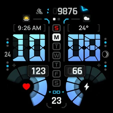 SH062 Watch Face, WearOS watch screenshot 13
