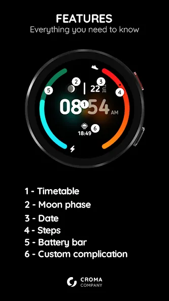 Nebula Watch Face Wear OS screenshot 2