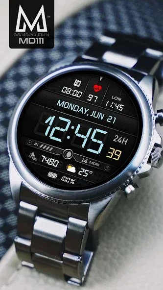 MD111 Digital watch face screenshot 5