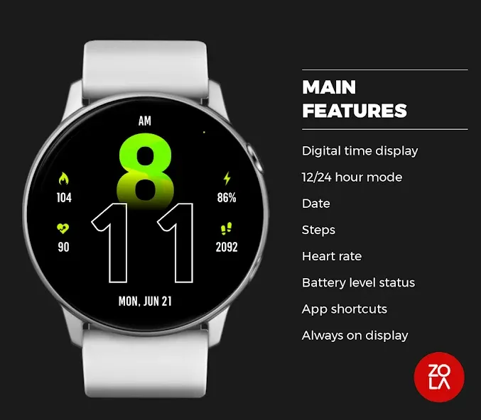 Active Green Fit Watch Face screenshot 2