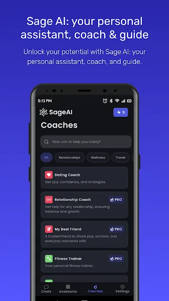 Sage AI - AI Coach & Assistant screenshot 1