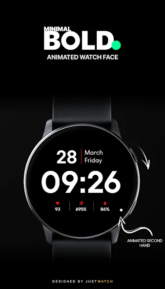 Minimal BOLD - Watch Face screenshot 3