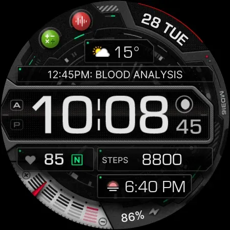 MD316 Digital Watch Face screenshot 8