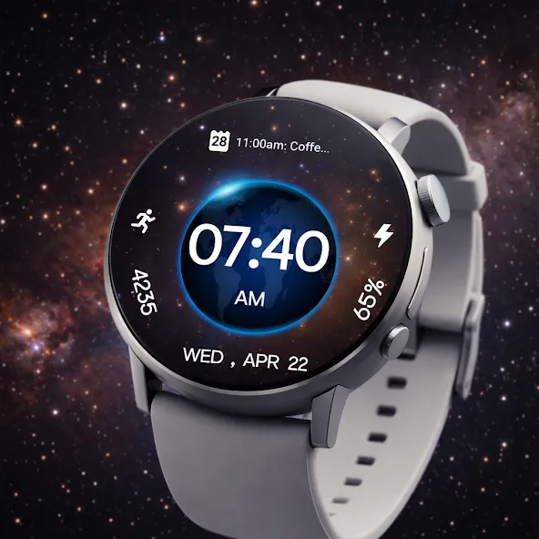 3D Earth Parallax Watch Face screenshot 5