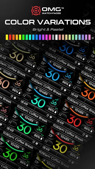 OMG 345 Digital Watch Face screenshot 6