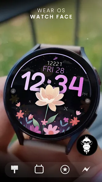 Flower Steps watch face screenshot 2