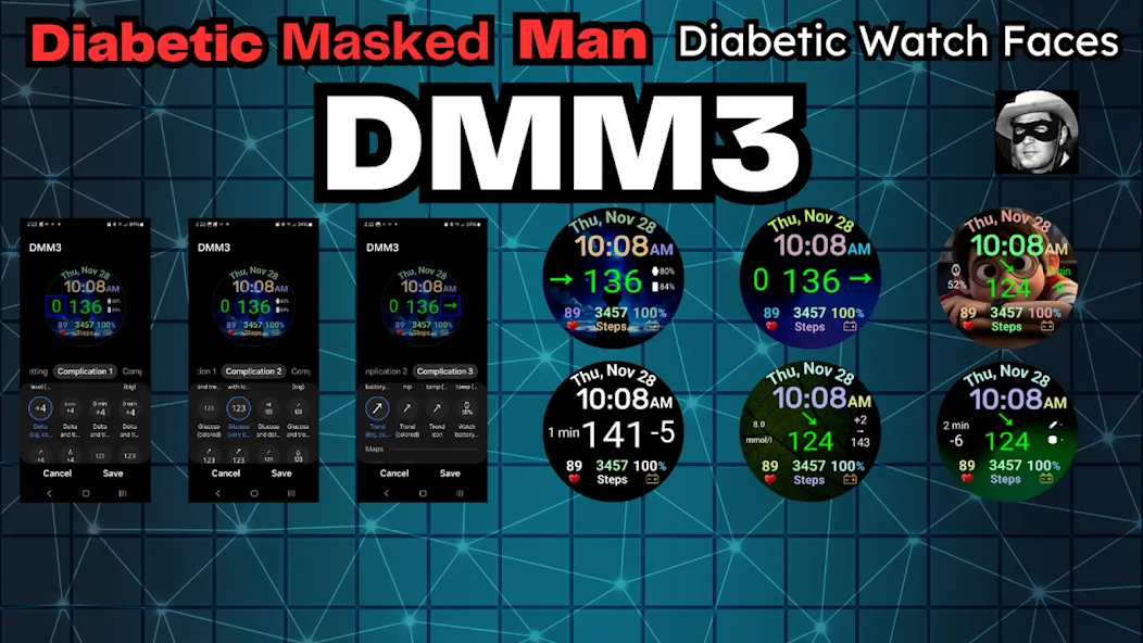 DMM3 Diabetic Watch Face XXL screenshot 18