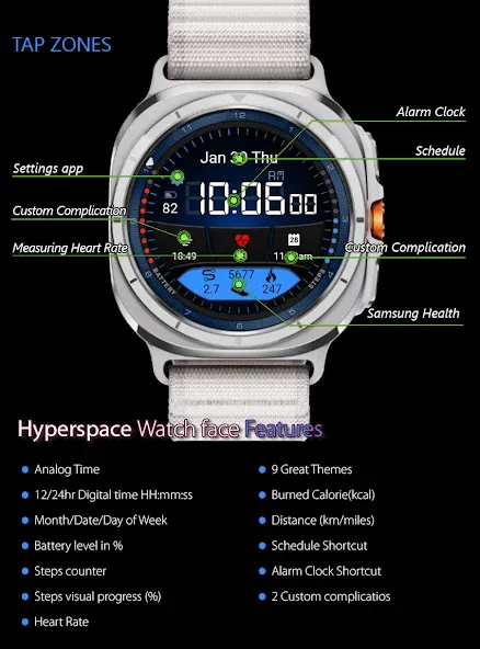 HyperSpace Watch Face screenshot 2