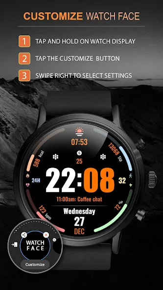 WFP 318 Digital watch face screenshot 4