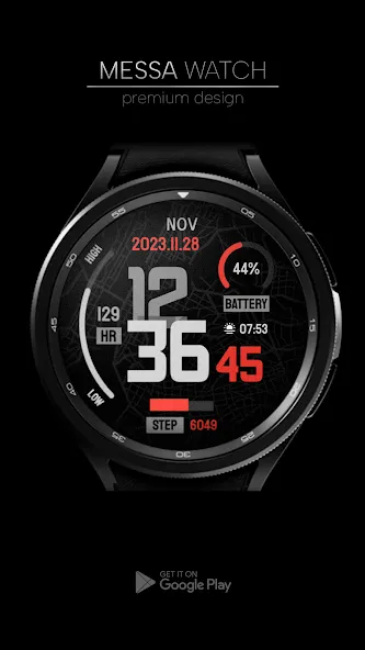 Minimal Digital Watch Face NY screenshot 3