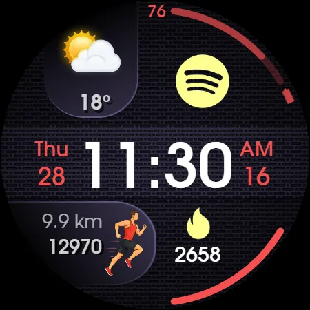 Digital watch face D32 screenshot 31