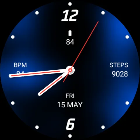 Blue Analogue Watch Face screenshot 7