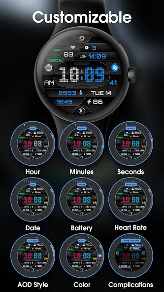 PRADO 19 Digital Watch Face screenshot 4