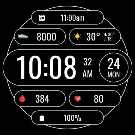 DADAM116: Digital Watch Face screenshot 25