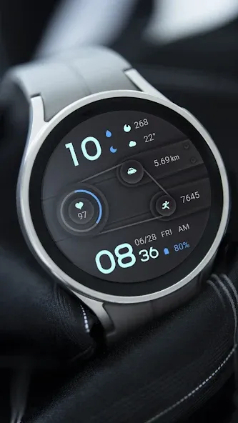 Blue Imitation For Wear OS screenshot 2