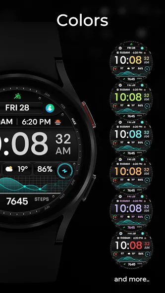 TVV Sport 7 Digital Watch Face screenshot 2