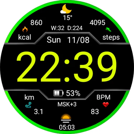 Digital Nurman Watch Face screenshot 15