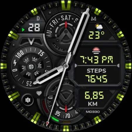 MD330 Analog Watch Face screenshot 9