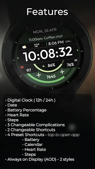 TVV Workout 4 Watch Face screenshot 3