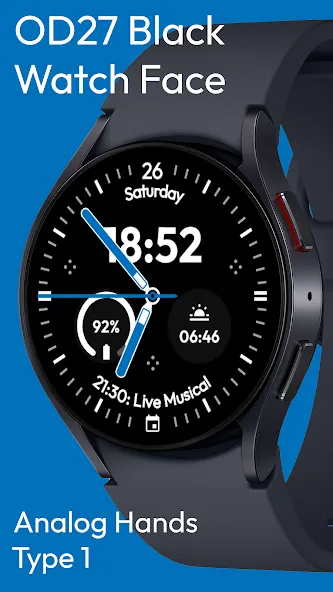 OD27 Black Watch Face screenshot 17