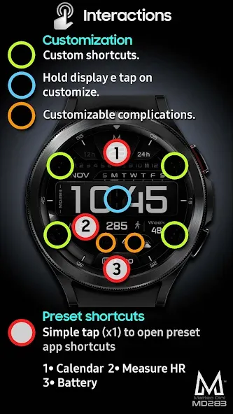 MD283 3D Digital watch face screenshot 8