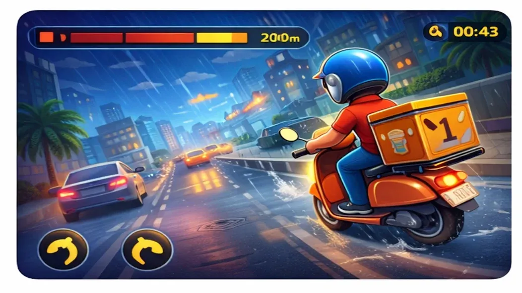 Urban Food Delivery Scooter screenshot 1