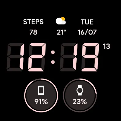 JHW Digital Bits 4: Watch face screenshot 8