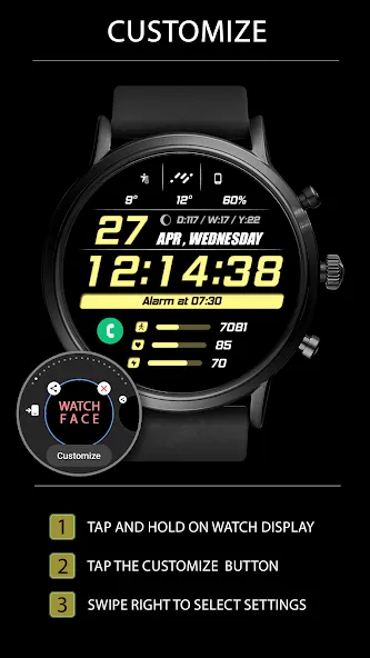 WFP 243 Sporty watch face screenshot 3