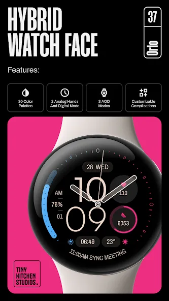 TKS 37 Orio Watch Face screenshot 2