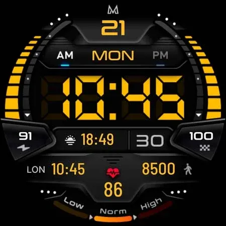 MD244 Digital watch face screenshot 25