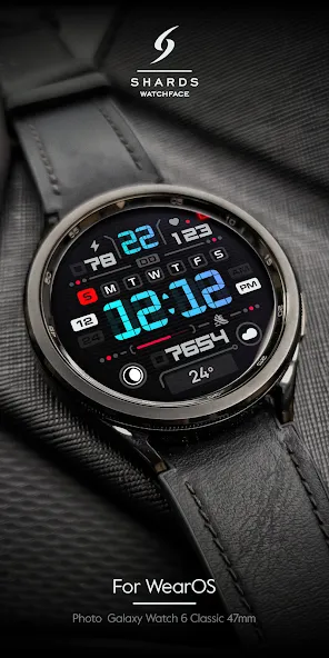 SH024 Watch Face, WearOS watch screenshot 2