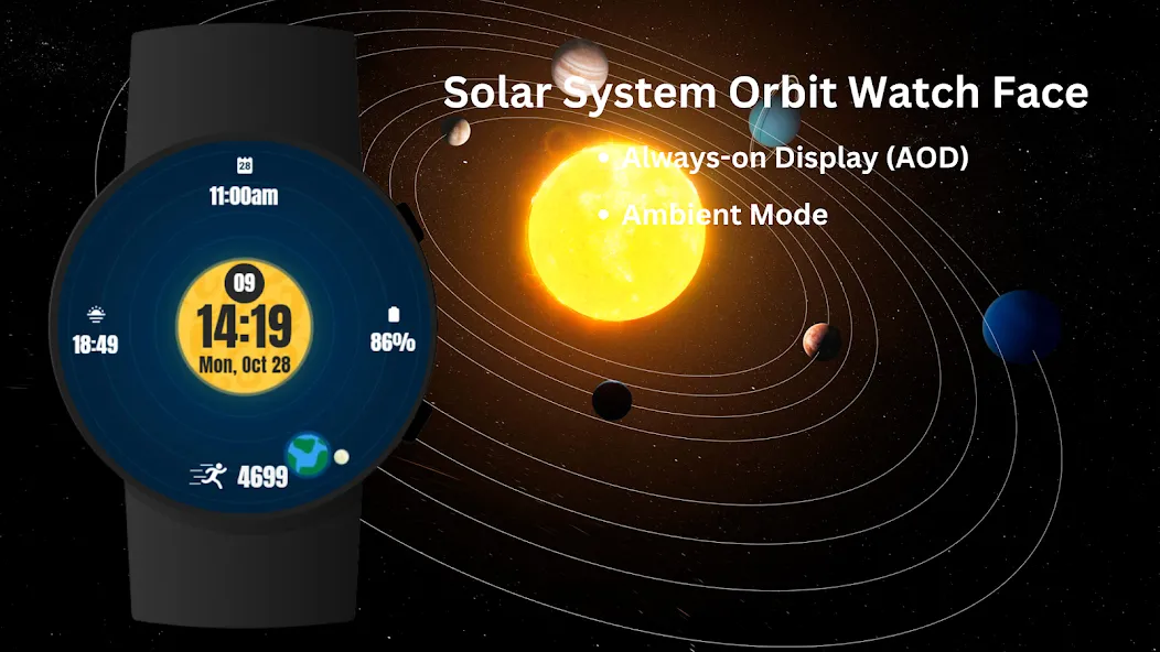Solar System Orbit Watch Face screenshot 8