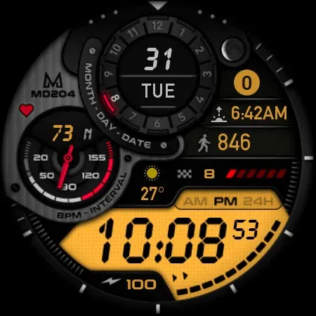 MD204 - Digital watch face screenshot 14