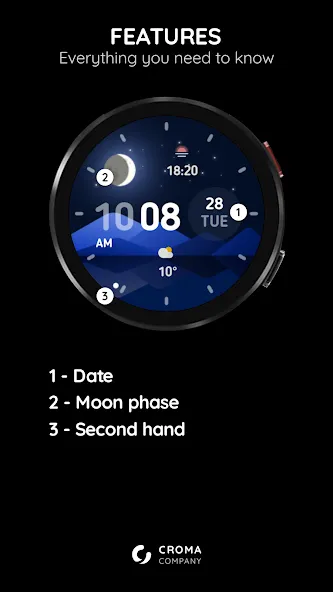 Stargazing Digital Wear OS screenshot 2