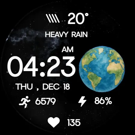 Earth Galaxy WatchFace screenshot 19