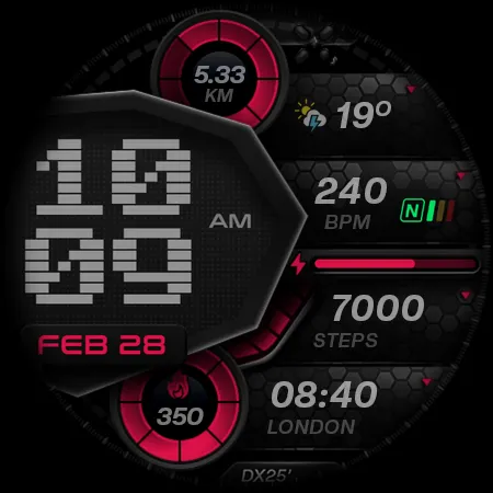 DX102 Digital Watch Face screenshot 13