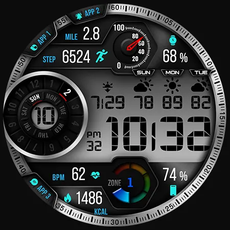 PER12 Digital Watch Face screenshot 43