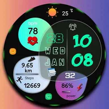 Digital fsw306 watch face screenshot 15