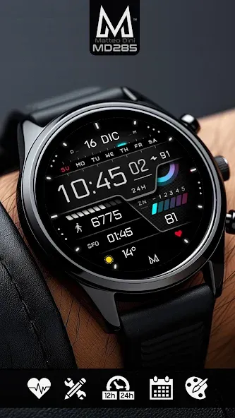 MD285 Digital watch face screenshot 1