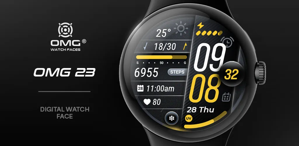 OMG 23 - Digital Watch Face screenshot 1